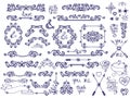 Doodle border,frame,decor ,snowflakes.Winter love