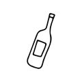 Doodle bottle image. Hand drawn Outline flask Royalty Free Stock Photo