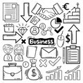 Doodle business element collection Royalty Free Stock Photo