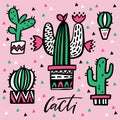 Doodle cactus collection