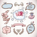 Doodle cartoon love collection