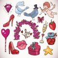 Doodle cartoon love collection