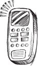 Doodle Cell Phone Vector