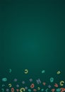 Doodle Chalkboard Vector Green Background. Text Royalty Free Stock Photo