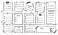 Doodle checklist set. To do, task list