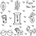 Doodle Chinese New Year vector