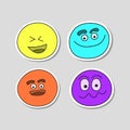 circle face expression illustration