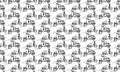 doodle classic motorcycle pattern design background