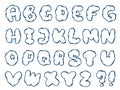 Doodle cloud font