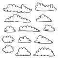 Doodle cloud illustration hand drawn vector