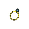 Doodle colored diamond ring.
