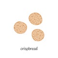 Doodle round crispbread. Royalty Free Stock Photo