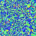 Doodle colorful psychedelic wavy background, seamless fractal pattern Royalty Free Stock Photo