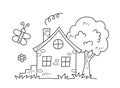 Doodle coloring page vector Royalty Free Stock Photo