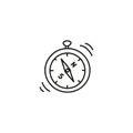 Doodle compass icon.