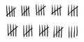 Doodle Count bar. Count the days counted in slashes on the walls of a deserted island or prison. vector illustration