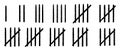 Doodle Count bar. Count the days counted in slashes on the walls of a deserted island or prison. vector illustration