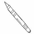 Doodle Crayon Icon. Vector sketch of crayon pen