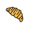 Doodle croissant icon.