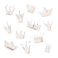 doodle crowns set