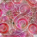 Doodle 3D White Paper Pattern Royalty Free Stock Photo