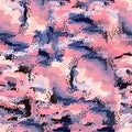 Doodle Dash line pattern . Fashion trendy wallpaper.Hand Drawing Seamless Pattern with Dash.Wavy grungy brush strokes.