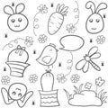 Doodle of easter egg style illustration vector Royalty Free Stock Photo