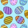 Doodle of easter egg vector illustration Royalty Free Stock Photo