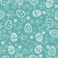 Doodle easter pattern