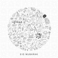 Doodle element eid mubarak