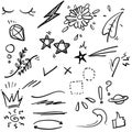 Doodle element handdrawn illustration vector with cartoon style Royalty Free Stock Photo