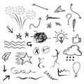 Doodle elements. hand drawn collection  use for concept design Royalty Free Stock Photo