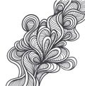 Doodle elements in handmade style or abstract doodle background black on white