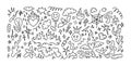 Doodle emo goth design elements. Graffiti urban wall street art background. Hand drawn y2k brutalism elements. Smile emoticons.