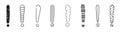 Doodle exclamation mark hand drawn sketch vector illustration set isolated on white background.