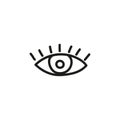 Doodle eye vector icon. Royalty Free Stock Photo