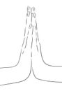 Doodle Female praying hands