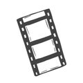 Doodle film strip frame hand drawn style, vector. Movie background Royalty Free Stock Photo