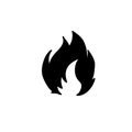 Doodle Fire flame logo vector illustration design template. vector fire flames sign illustration isolated with hand drawn style