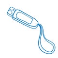 Doodle of flash drive vector icon