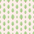 Doodle Forest Seamless Vector Pattern