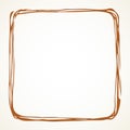 Doodle frame sketch. Vector drawing Royalty Free Stock Photo