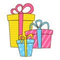 Doodle gift boxes