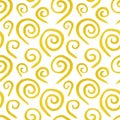 Doodle gold golden swirl ink hand drawn