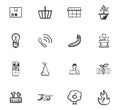 Doodle Greenhouse icons set