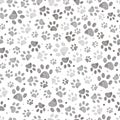 Doodle grey big and small paw print Royalty Free Stock Photo