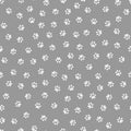 Doodle grey big and small paw print Royalty Free Stock Photo