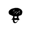 Doodle grunge style icon. Decorative element. Outline, cartoon line icon Royalty Free Stock Photo