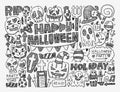 Doodle halloween holiday background