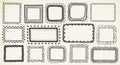 Doodle Hand Drawn Frames and Borders Set Royalty Free Stock Photo